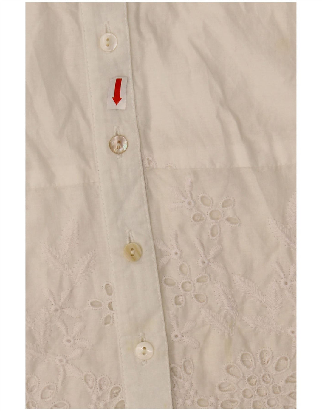 Bluzka damska z krótkim rękawem WAREHOUSE UK 10, mała, biała, poliestrowa