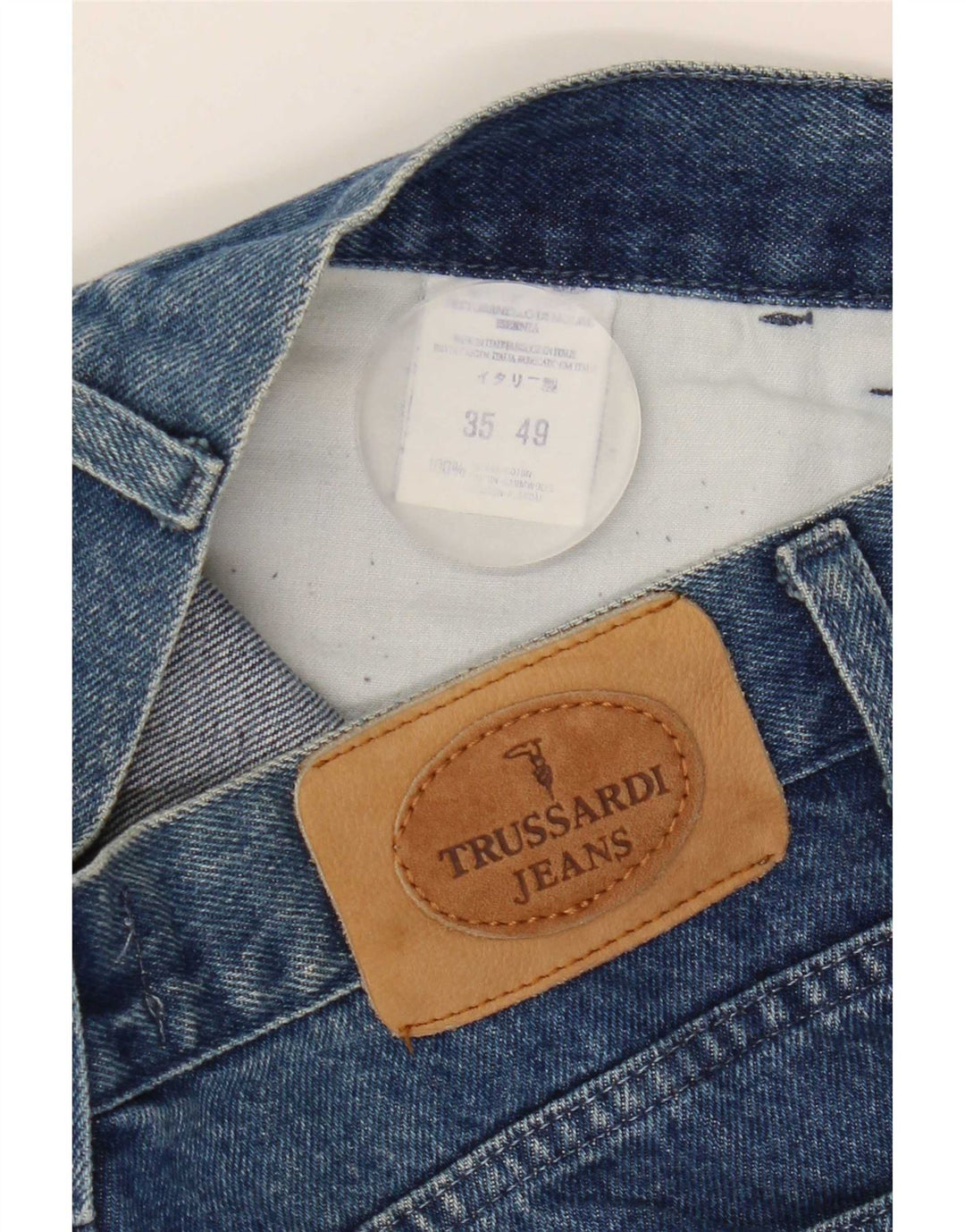 Męskie zwężane dżinsy Trussardi W32 L30, niebieska bawełna