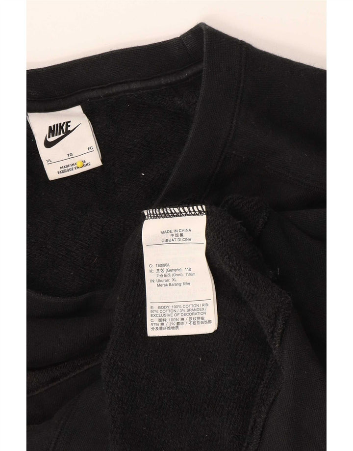 Męski sweter z grafiką Nike XL, czarny, bawełniany