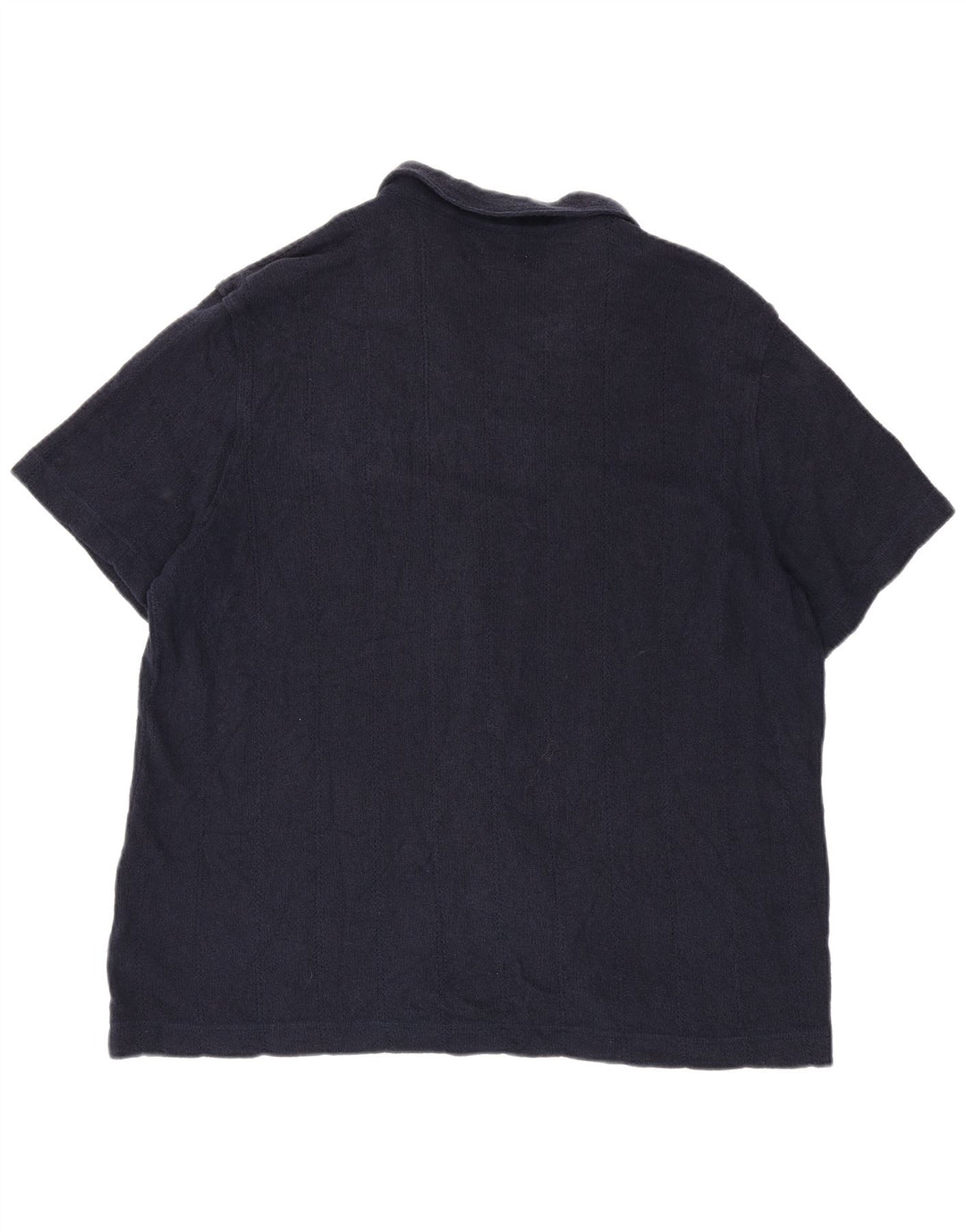 Marks & Spencer Męska koszula z krótkim rękawem, 2XL, granatowa, bawełniana