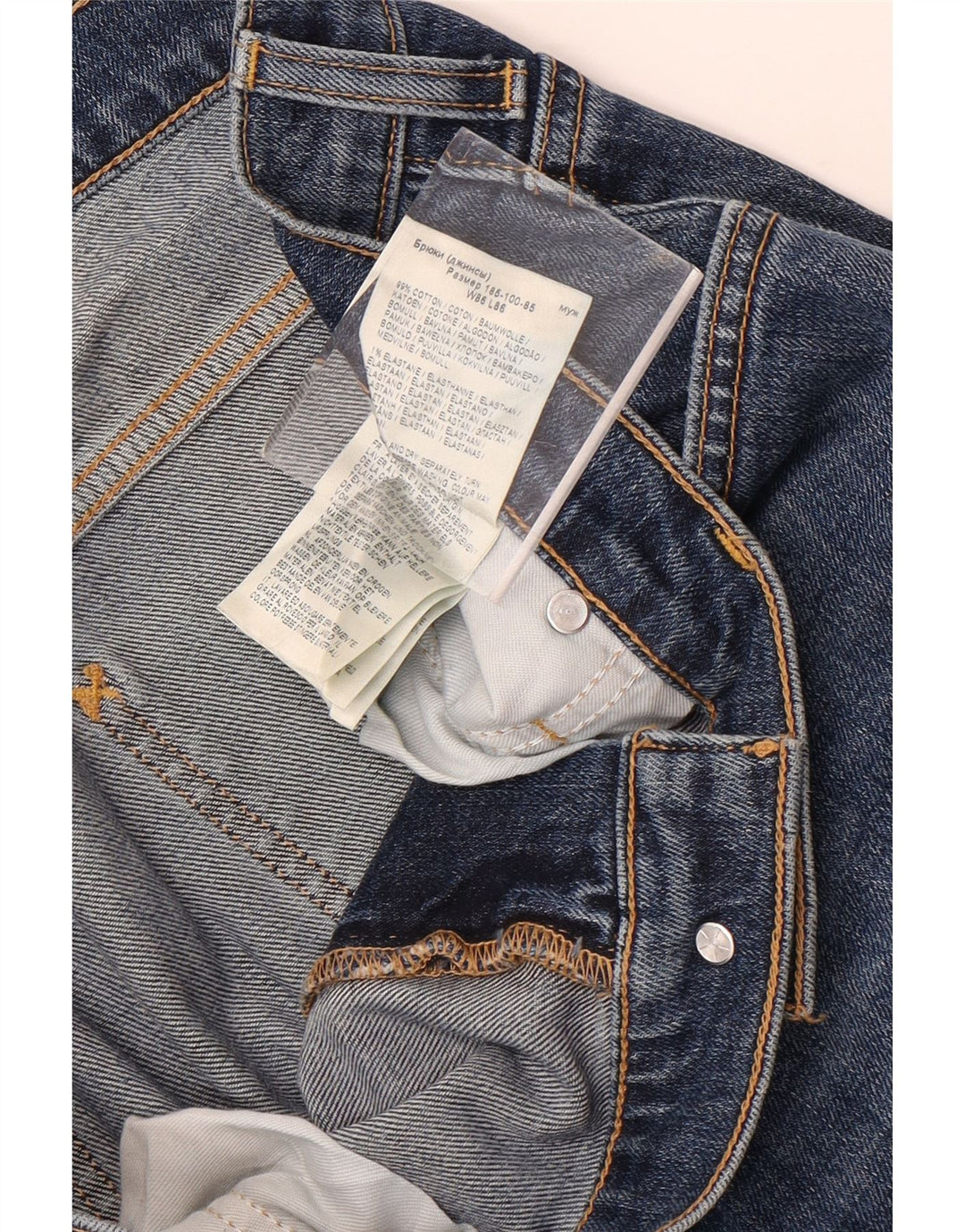 Męskie jeansy Lee Rider Slim W34 L28 Niebieskie bawełniane