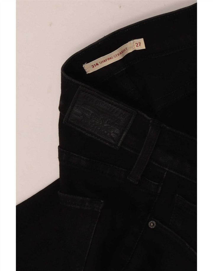 Damskie jeansy Levi's 314 Shaping Straight W27 L30 Czarne