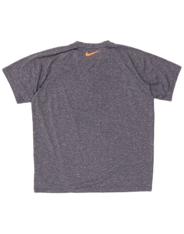 Męska koszulka Nike Dri Fit z grafiką, średnia, granatowa, nakrapiana