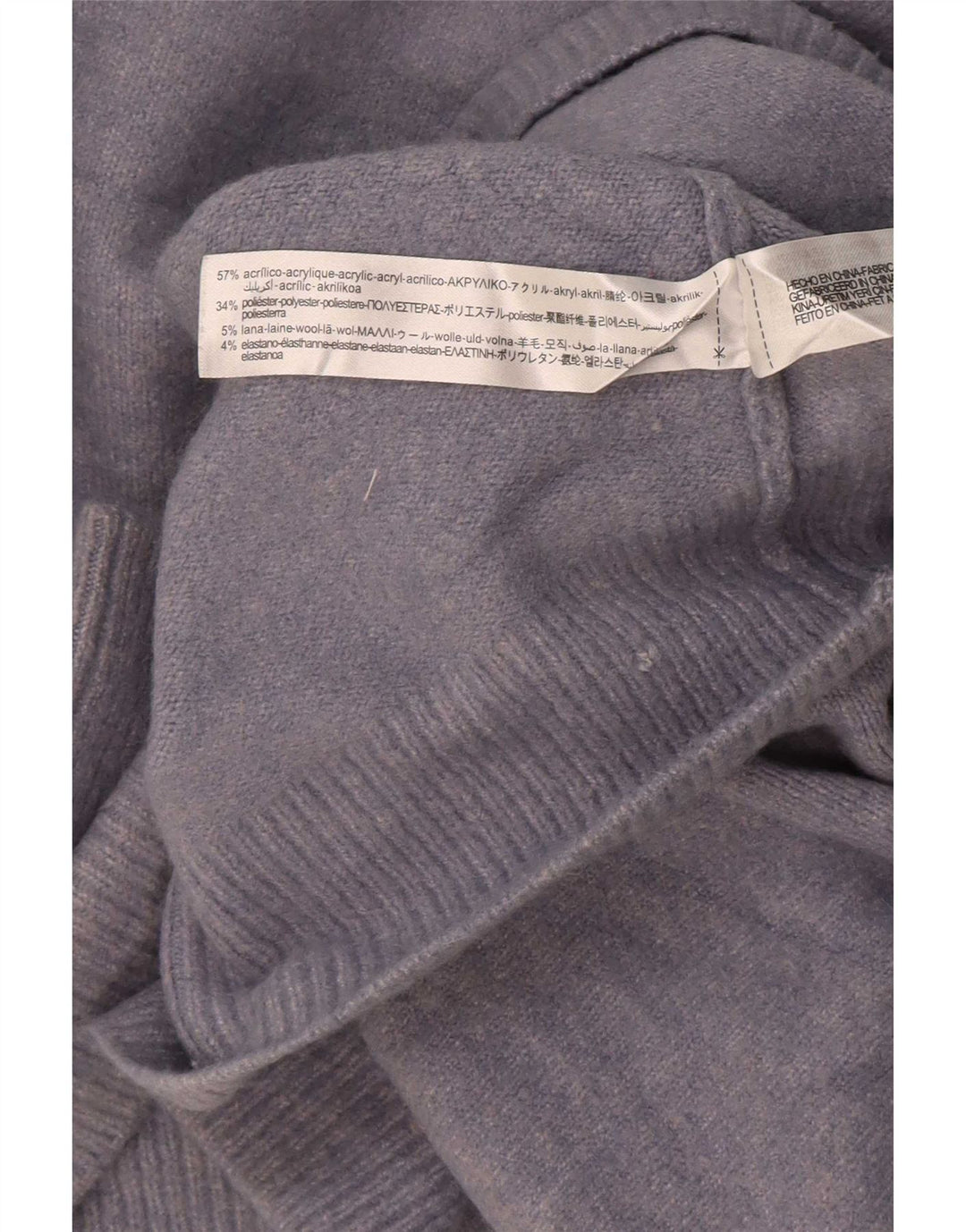 Damski sweter Zara Crop Oversize z golfem UK 14 Średni niebieski
