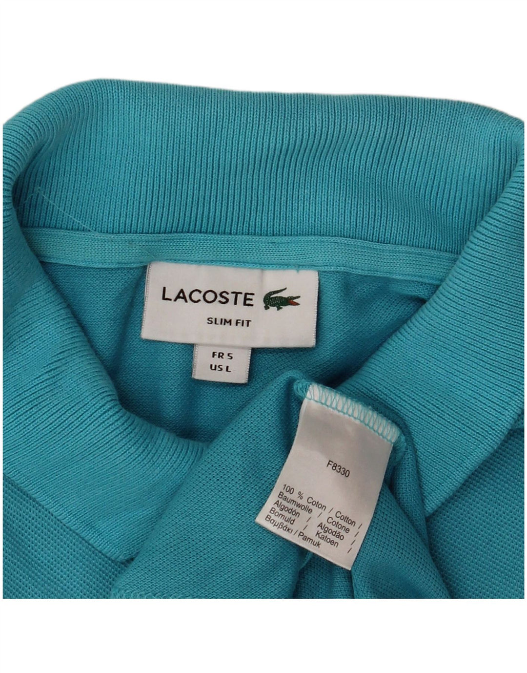 Męska koszulka polo Lacoste Slim Fit, rozmiar 5, duża, niebieska, bawełniana