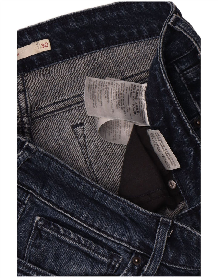 Damskie jeansy Levi's 712 Slim W30 L30 Granatowa bawełna