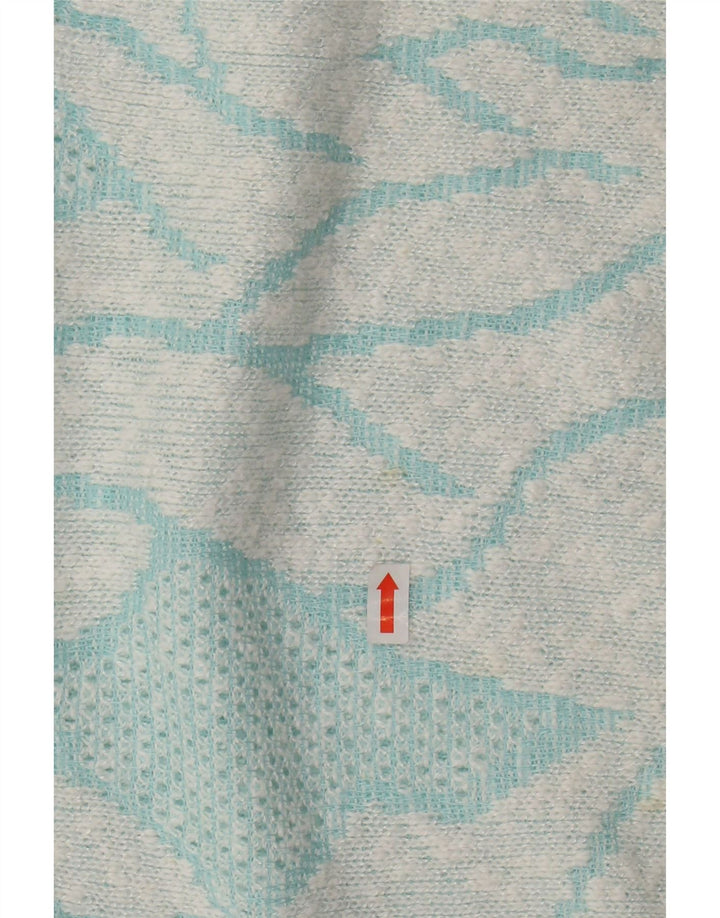 Damski sweter z okrągłym dekoltem VINTAGE IT 50 XL w kolorze turkusowym