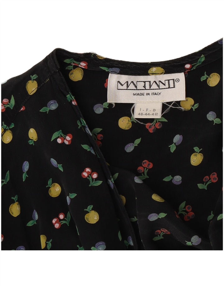 Damska bluzka w stylu vintage w abstrakcyjny wzór IT 48 XL czarna