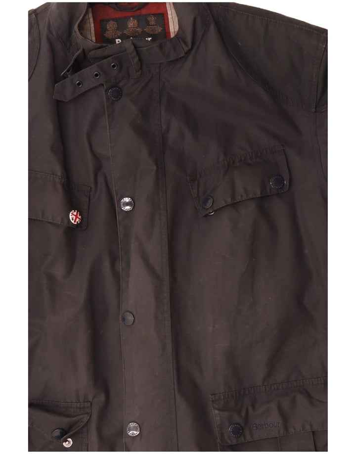 Kurtka męska Barbour z woskowanej bawełny UK 42 XL, granatowa, bawełniana