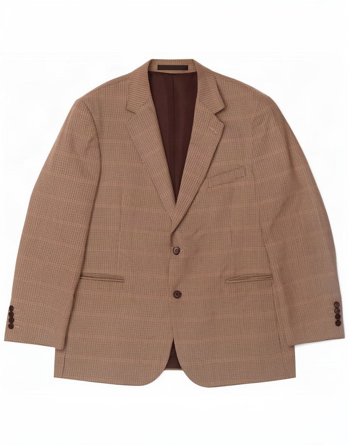 Marks & Spencer Męska marynarka zapinana na 2 guziki, UK 46 XL, beżowa pepitka