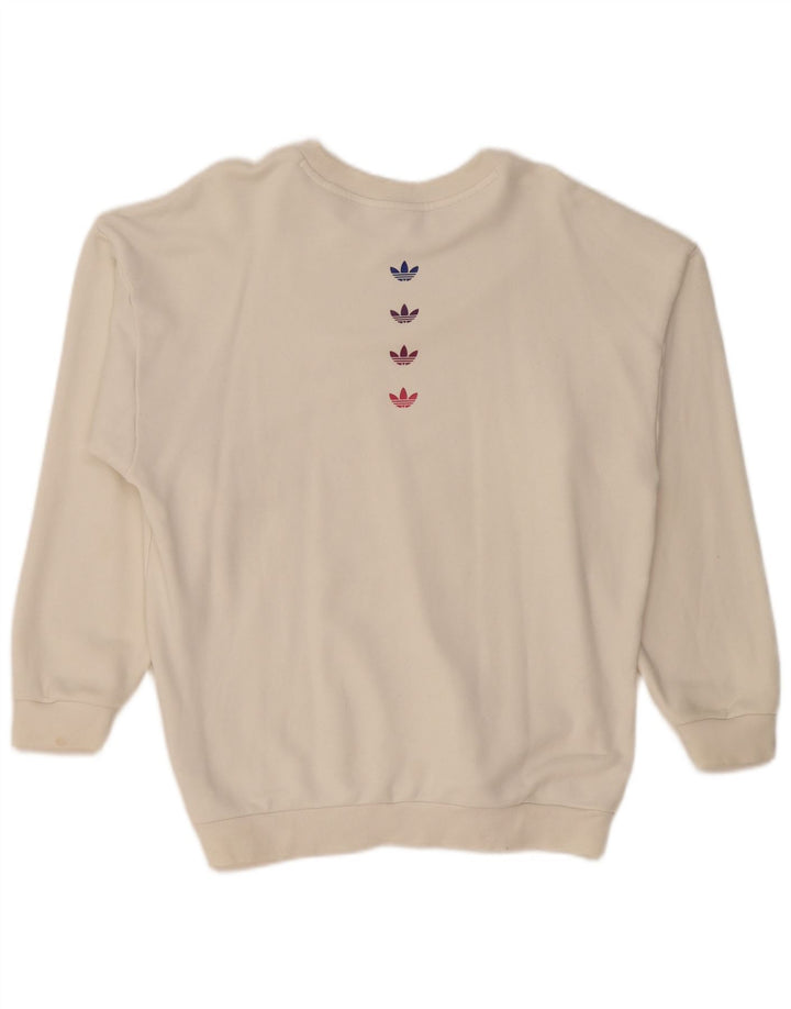 Damska bluza Adidas Graphic Oversized Sweter UK 10 Small Off White