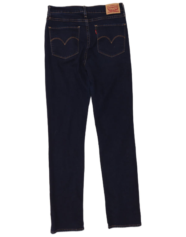 Damskie jeansy Levi's 724 z wysokim stanem, proste W30 L30, niebieska bawełna