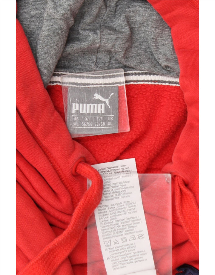 Męska bluza z kapturem Puma XL, czerwona, bawełniana