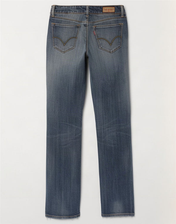 Damskie jeansy Levi's 470 Straight W29 L34 Niebieskie bawełniane
