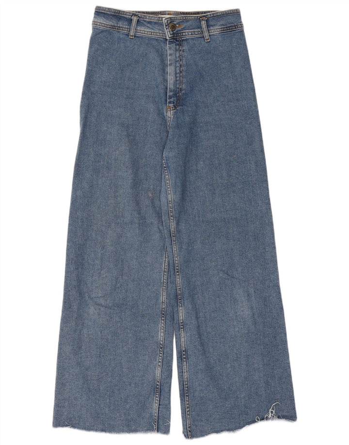 Damskie jeansy z szeroką nogawką Zara EU 40 Medium W30 L29 Niebieskie