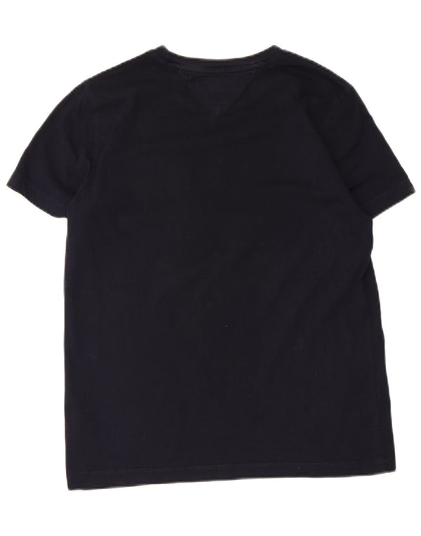 Tommy Hilfiger Mens Slim Fit T-Shirt Top Medium Navy Blue Colourblock