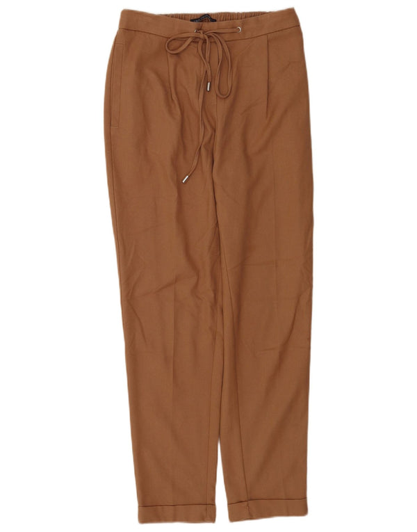 Spodnie damskie Marks & Spencer Straight Chino UK 8 Small W26 L28 Brązowe