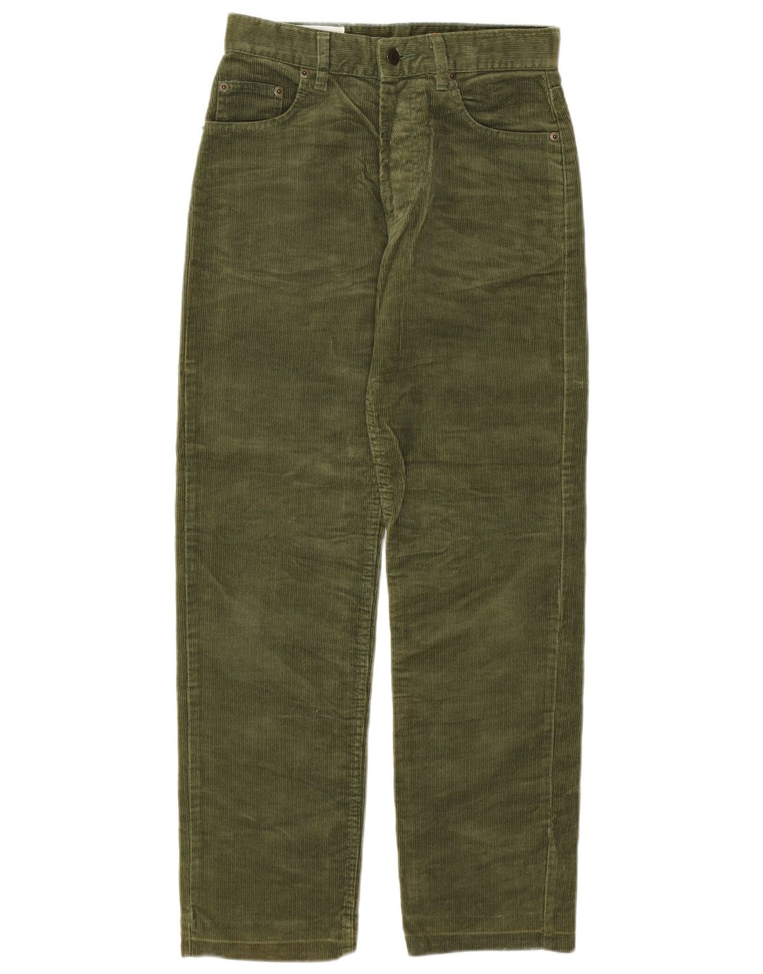 Spodnie damskie UNIFORM proste sztruksowe W29 L28 bawełna khaki