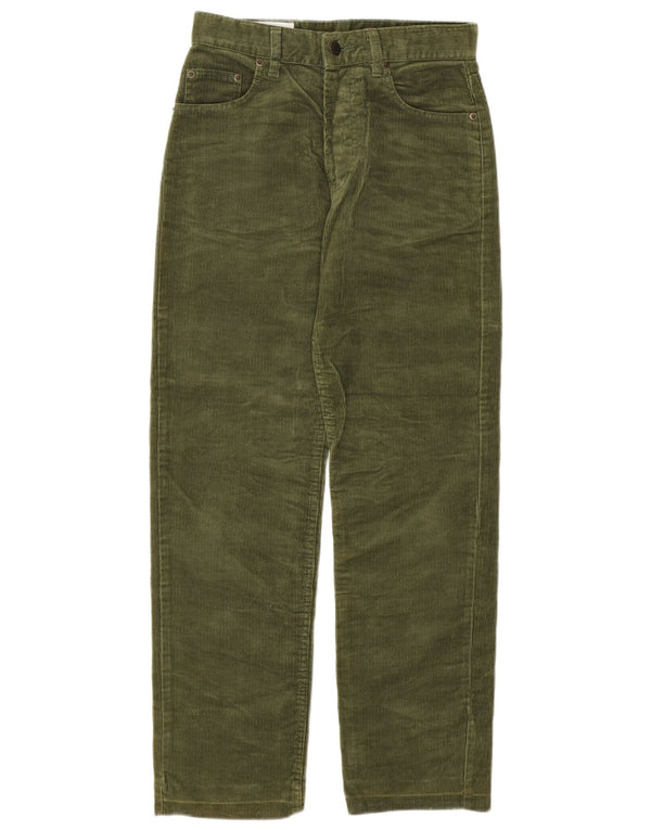 Spodnie damskie UNIFORM proste sztruksowe W29 L28 bawełna khaki