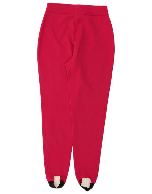 Vintage damskie spodnie wiatrówki z wysokim stanem W26 L30 różowe