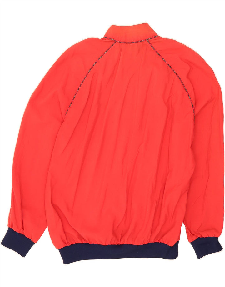 VINTAGE Mens Pullover Windbreaker Jacket UK 38 Medium Red Vintage Vintage and Second-Hand Vintage from Messina Hembry 