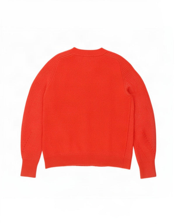 Marks & Spencer Damski sweter rozpinany UK 10 Mały, czerwony, nakrapiany akryl