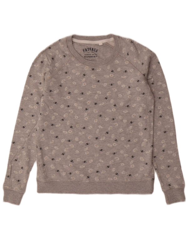 Damska bluza dresowa FAT FACE UK 6 XS Szara, bawełniana w kwiaty