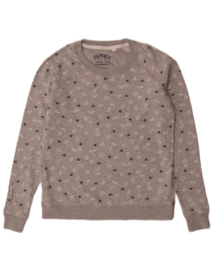 Damska bluza dresowa FAT FACE UK 6 XS Szara, bawełniana w kwiaty