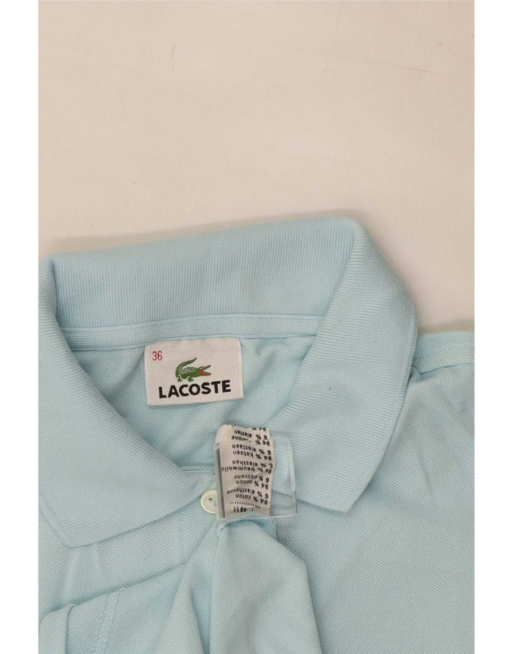 Damska koszulka polo Lacoste, rozmiar 36, mała, niebieska, bawełniana