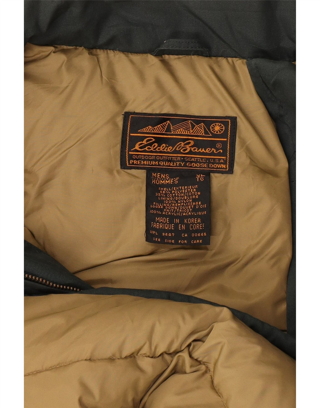 Męska ocieplana kurtka Eddie Bauer UK 42 XL, zielony poliester