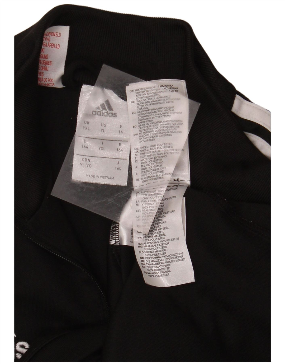 Chłopięcy dres ADIDAS Climacool z pulowerem, 13-14 lat, XL, czarny