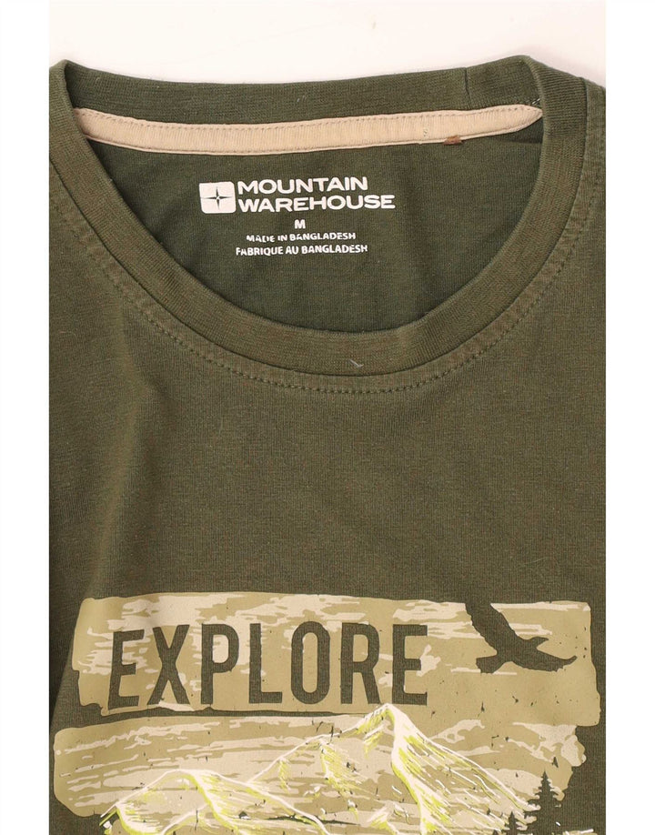 Męski T-shirt z grafiką Mountain Warehouse, średni zielony
