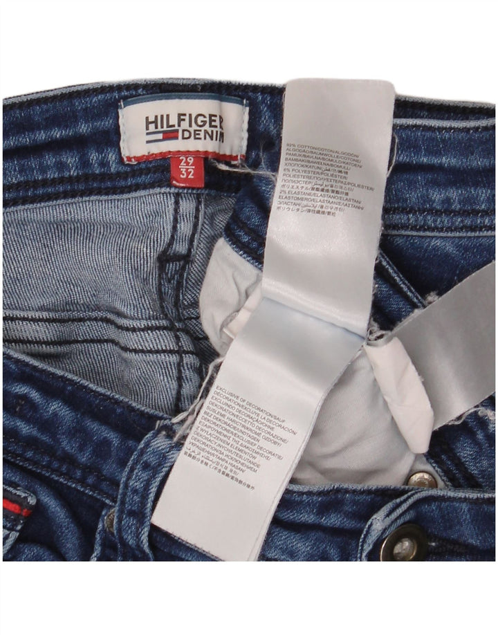 Damskie jeansy Bootcut Tommy Hilfiger Mid Rise W32 L26 Niebieska bawełna