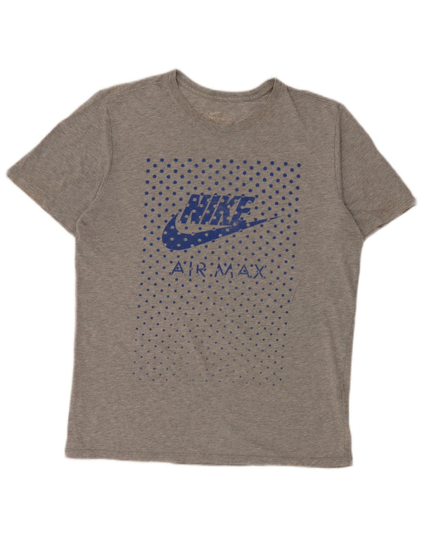 Męski T-shirt Nike Air Max z grafiką, średnioszary, bawełniany