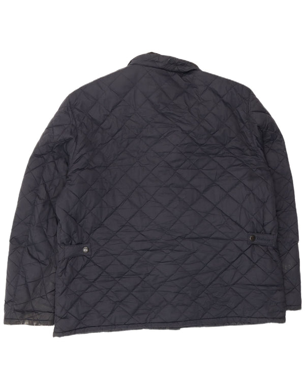 Męska pikowana kurtka Barbour UK 44 2XL Granatowy poliester