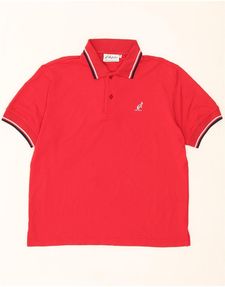 AUSTRALIAN L'ALPINA Mens Polo Shirt Medium Red Polyamide Vintage AUSTRALIAN L'ALPINA and Second-Hand AUSTRALIAN L'ALPINA from Messina Hembry 