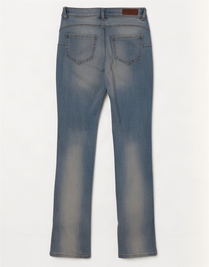 Jeansy damskie Benetton Distressed Slim Bootcut W26 L31 Niebieskie
