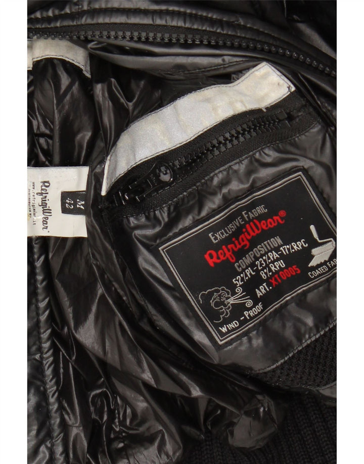 REFRIGIWEAR Damska ocieplana kurtka z kapturem IT 42 Średni czarny poliamid