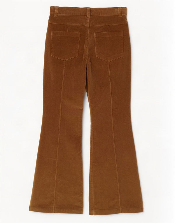 Spodnie sztruksowe damskie Vintage UK 10 Small W28 L30 Brązowa bawełna