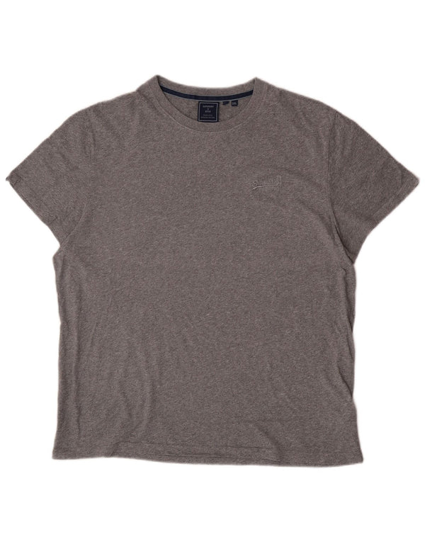 T-shirt damski Superdry Top 2XL, szary, bawełniany