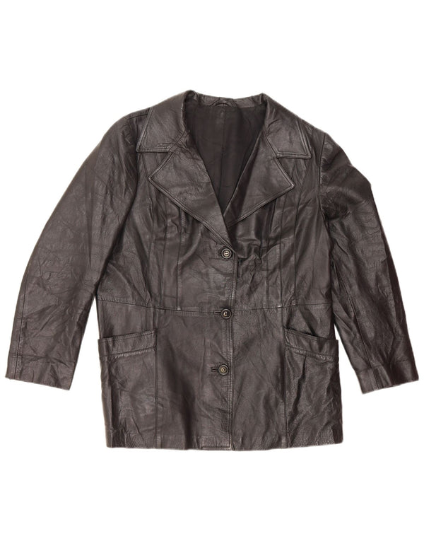 Kurtka skórzana damska Nappa UK 14, średnia czarna