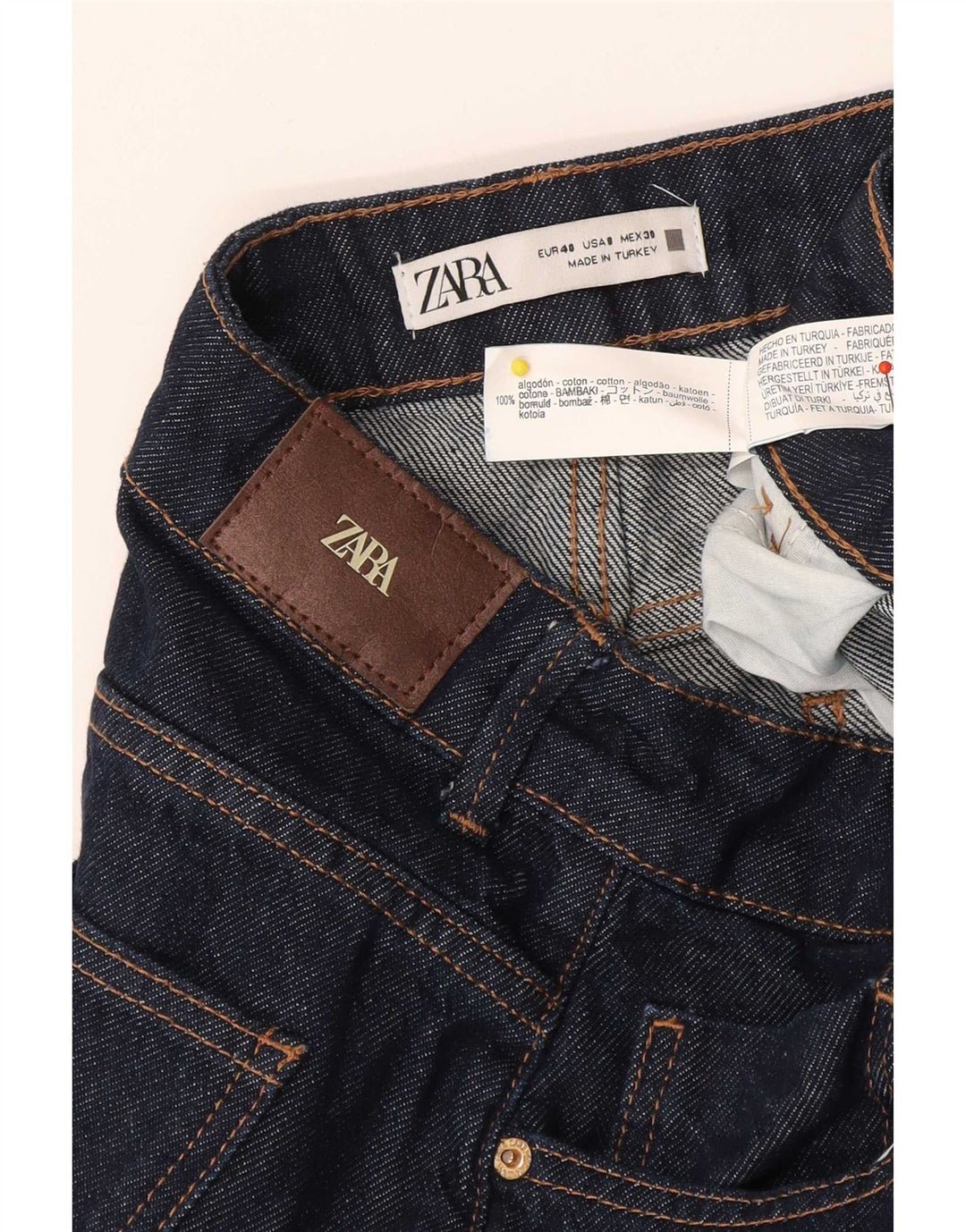 Damskie luźne dżinsy Zara EU 40 Medium W30 L27 Granatowa bawełna