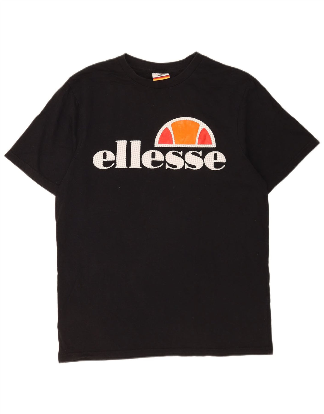 Męska koszulka z grafiką Ellesse, średnia czarna bawełna
