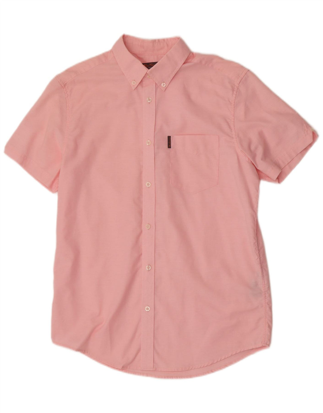 Męska koszula z krótkim rękawem Ben Sherman, średnio różowa, bawełniana