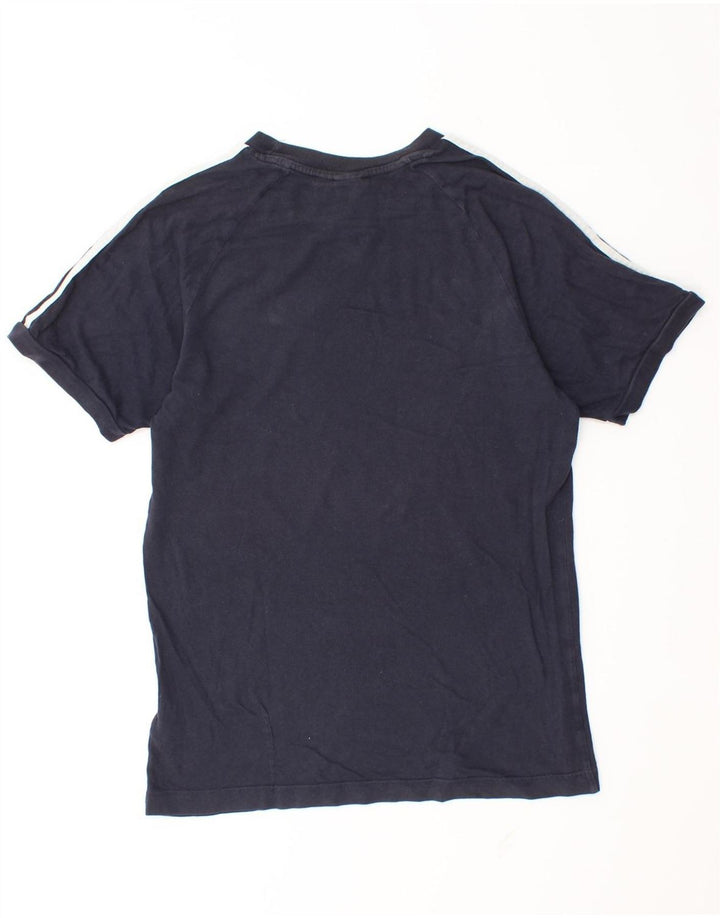 Adidas Męski T-Shirt Top Mały Granatowy Bawełniany