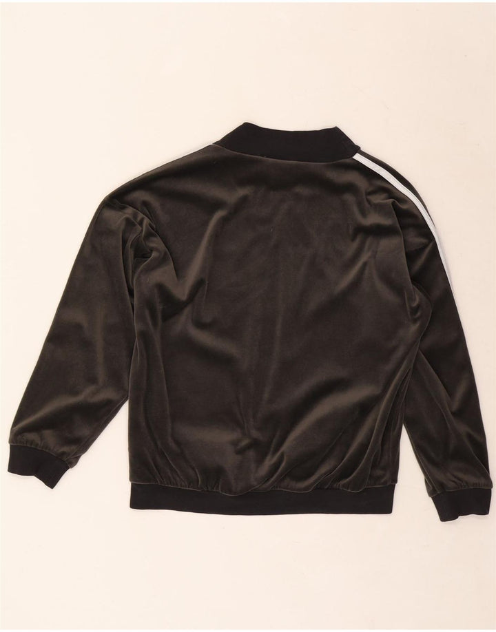 Bluza dziewczęca Adidas welurowa bluza 11-12 lat szary poliester