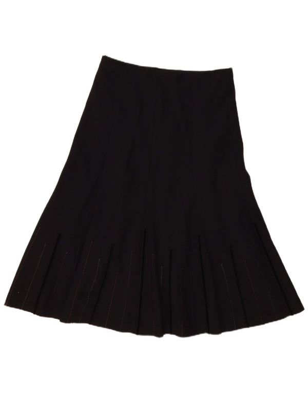 Marks & Spencer Damska spódnica w kształcie litery A UK 12 Medium W32 Czarny poliester