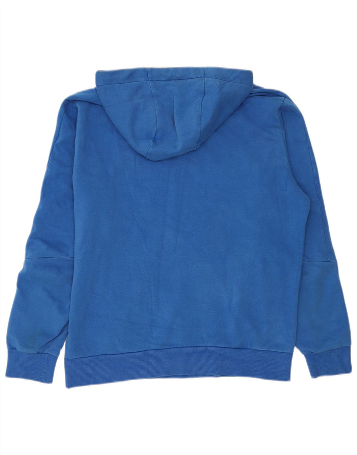 PUMA Mens Graphic Hoodie Jumper Medium Blue Cotton