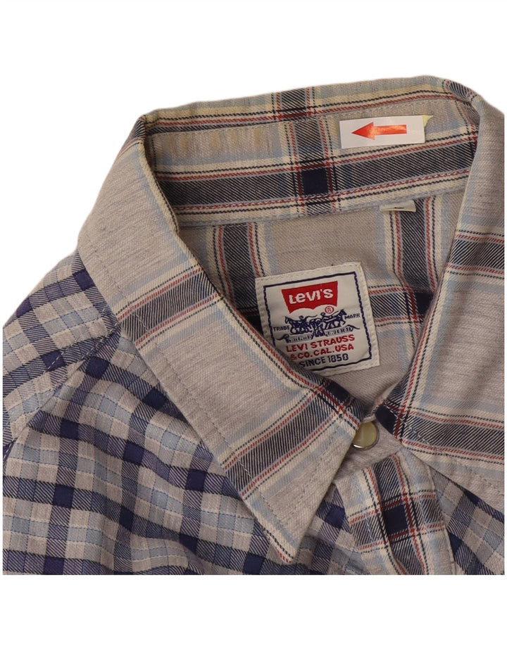 Koszula męska Levi's, duża, szara, bawełniana w kratę