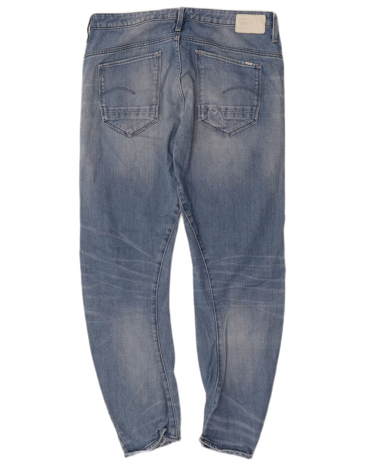 Damskie jeansy G-Star 3D Arc Slim W27 L27 Niebieskie patchworkowe bawełniane
